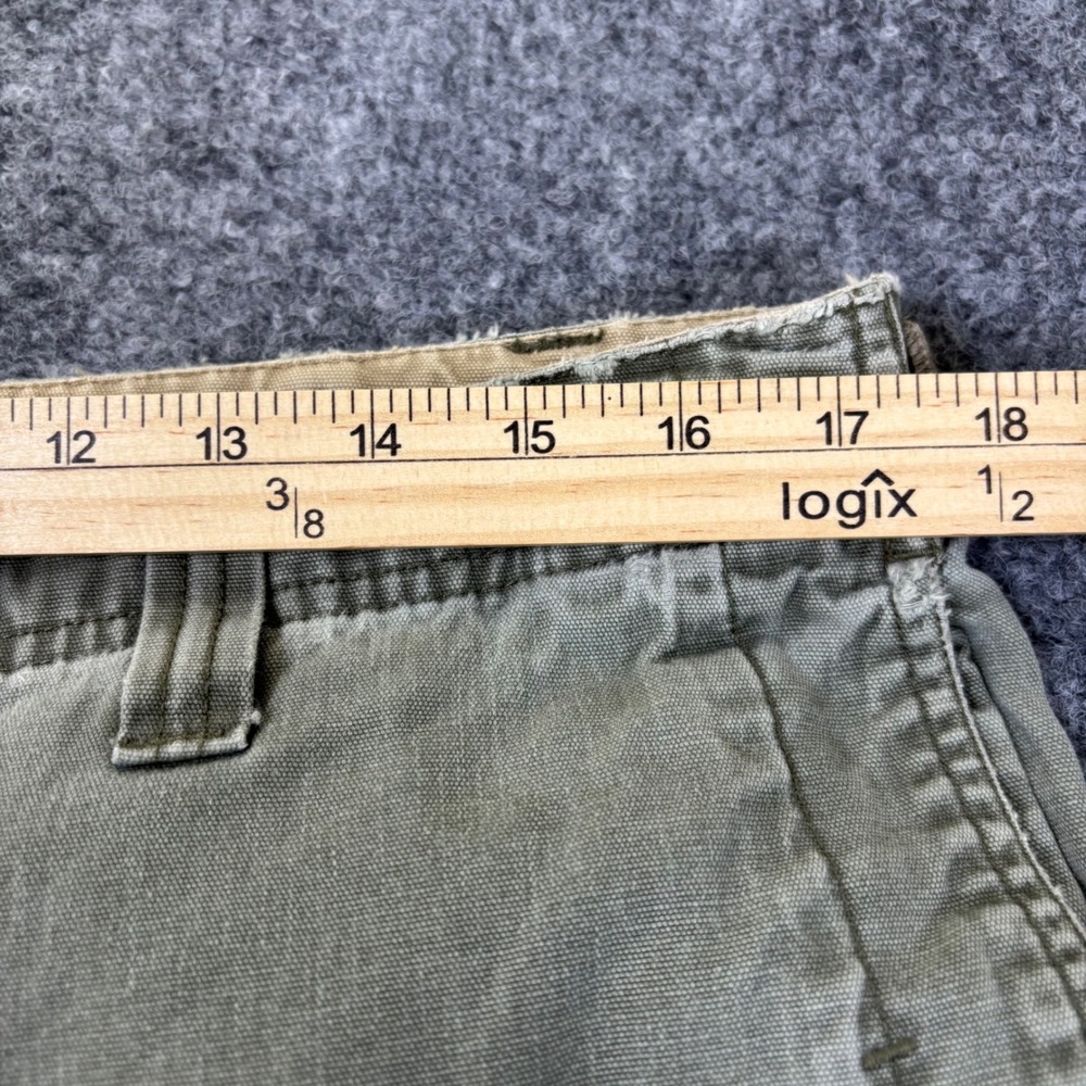 Old‎ Navy VTG Khakis Mens 34x32 Green Canvas Chino Pants Straight Rugged *Flaw - Picture 5 of 12